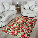 Floral Kimono Pattern Print Area Rug
