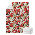 Floral Kimono Pattern Print Blanket