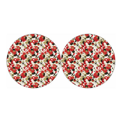 Floral Kimono Pattern Print Car Coasters
