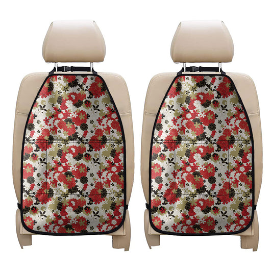 Floral Kimono Pattern Print Car Seat Organizers