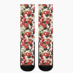 Floral Kimono Pattern Print Crew Socks