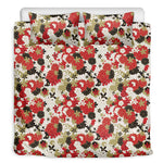 Floral Kimono Pattern Print Duvet Cover Bedding Set