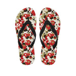 Floral Kimono Pattern Print Flip Flops