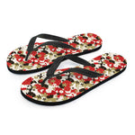 Floral Kimono Pattern Print Flip Flops