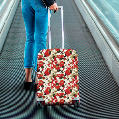 Floral Kimono Pattern Print Luggage Cover