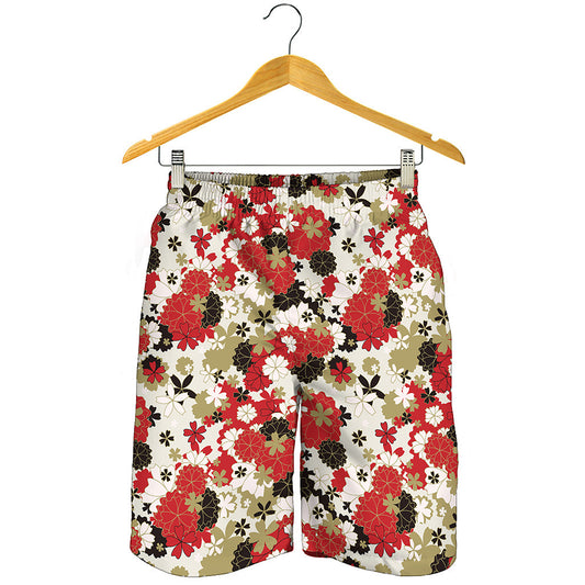 Floral Kimono Pattern Print Men's Shorts