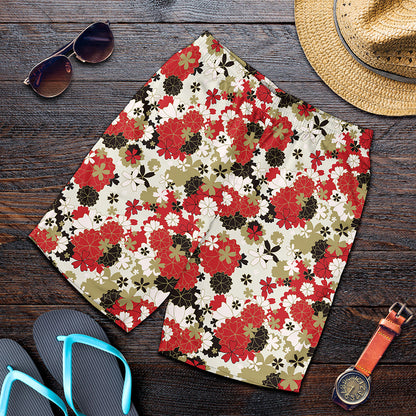 Floral Kimono Pattern Print Men's Shorts