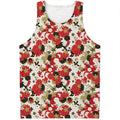 Floral Kimono Pattern Print Men's Tank Top