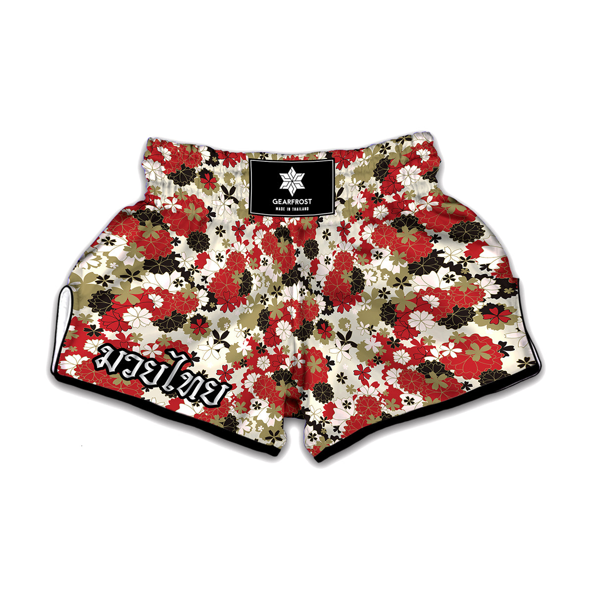 Floral Kimono Pattern Print Muay Thai Boxing Shorts