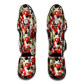 Floral Kimono Pattern Print Muay Thai Shin Guards