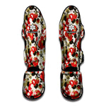 Floral Kimono Pattern Print Muay Thai Shin Guard