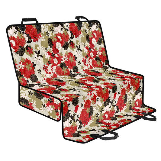 Floral Kimono Pattern Print Pet Car Back Seat Cover