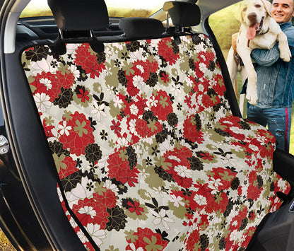 Floral Kimono Pattern Print Pet Car Back Seat Cover