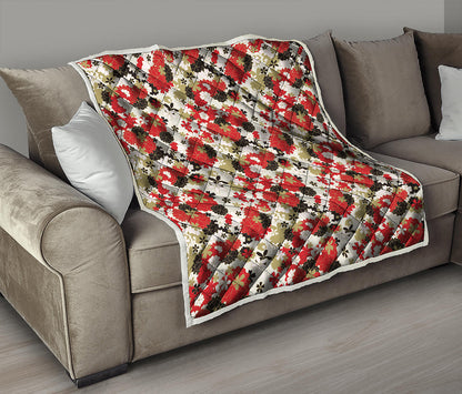 Floral Kimono Pattern Print Quilt