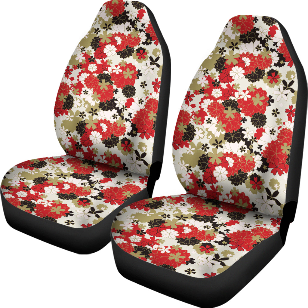 Floral Kimono Pattern Print Universal Fit Car Seat Covers