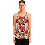Floral Kimono Pattern Print Women's Racerback Tank Top