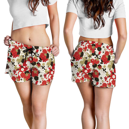 Floral Kimono Pattern Print Women's Shorts