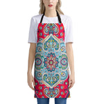 Floral Paisley Mandala Print Apron