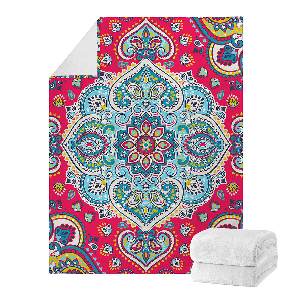Floral Paisley Mandala Print Blanket