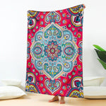 Floral Paisley Mandala Print Blanket