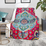 Floral Paisley Mandala Print Blanket
