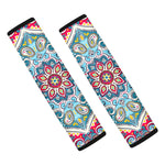 Floral Paisley Mandala Print Car Seat Belt Covers