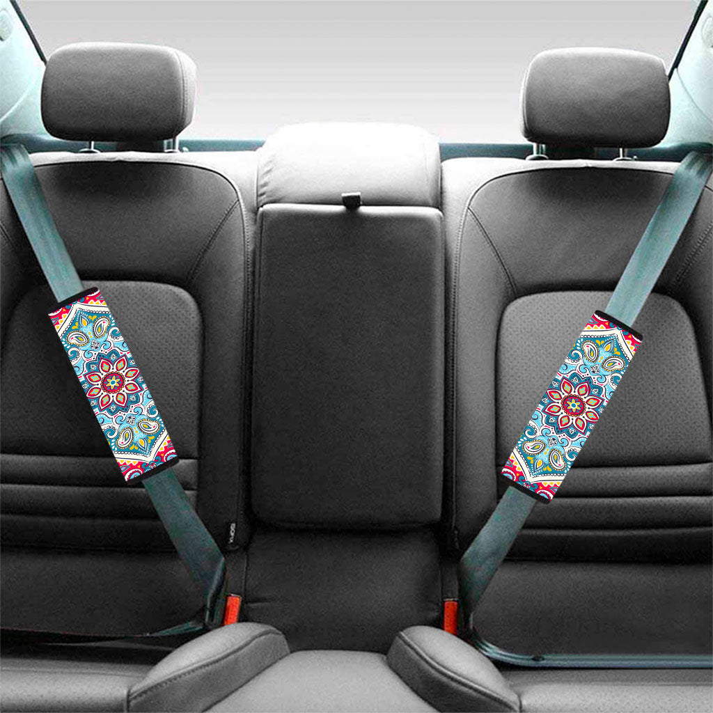 Floral Paisley Mandala Print Car Seat Belt Covers