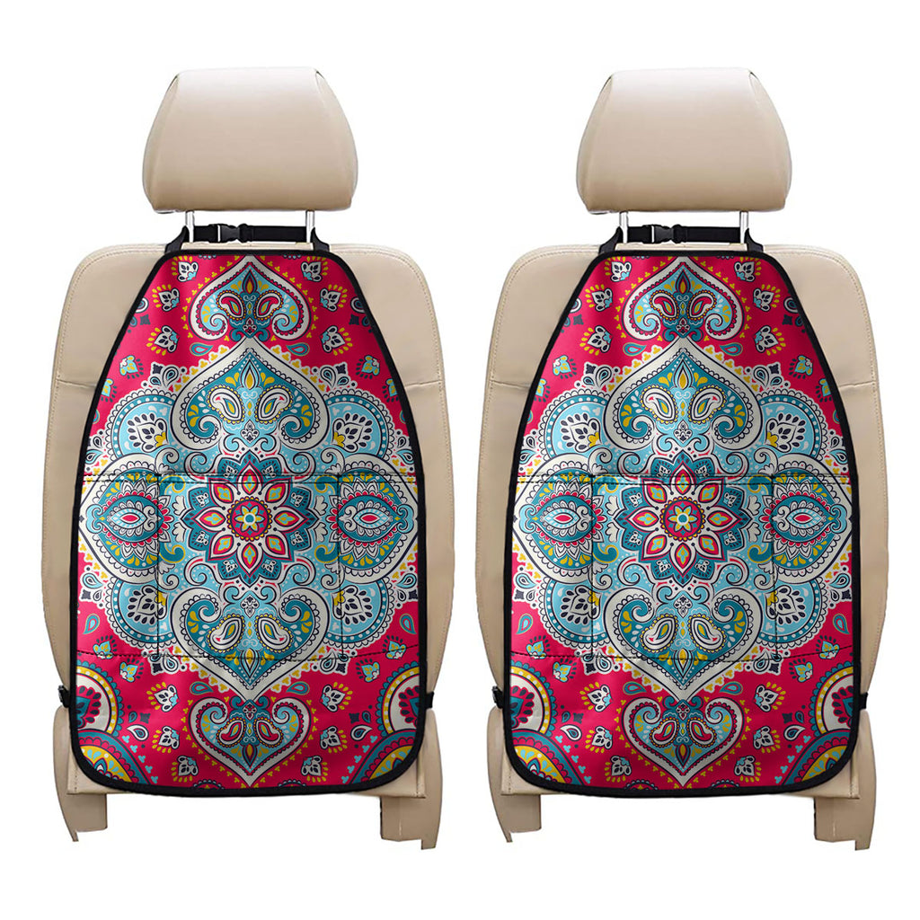 Floral Paisley Mandala Print Car Seat Organizers