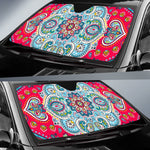 Floral Paisley Mandala Print Car Sun Shade GearFrost