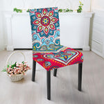Floral Paisley Mandala Print Dining Chair Slipcover