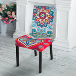 Floral Paisley Mandala Print Dining Chair Slipcover