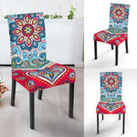 Floral Paisley Mandala Print Dining Chair Slipcover