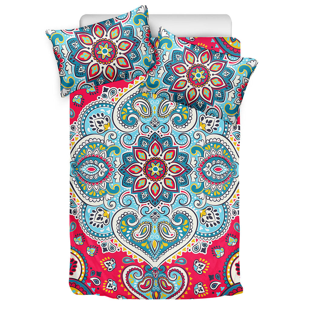 Floral Paisley Mandala Print Duvet Cover Bedding Set