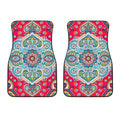 Floral Paisley Mandala Print Front Car Floor Mats