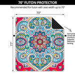 Floral Paisley Mandala Print Futon Protector