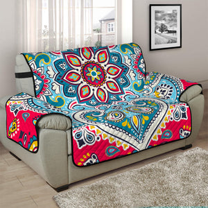 Floral Paisley Mandala Print Half Sofa Protector