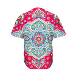 Floral Paisley Mandala Print Men's Baseball Jersey