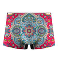 Floral Paisley Mandala Print Men's Boxer Briefs