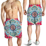 Floral Paisley Mandala Print Men's Shorts