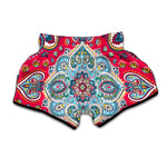 Floral Paisley Mandala Print Muay Thai Boxing Shorts