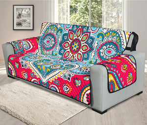 Floral Paisley Mandala Print Oversized Sofa Protector