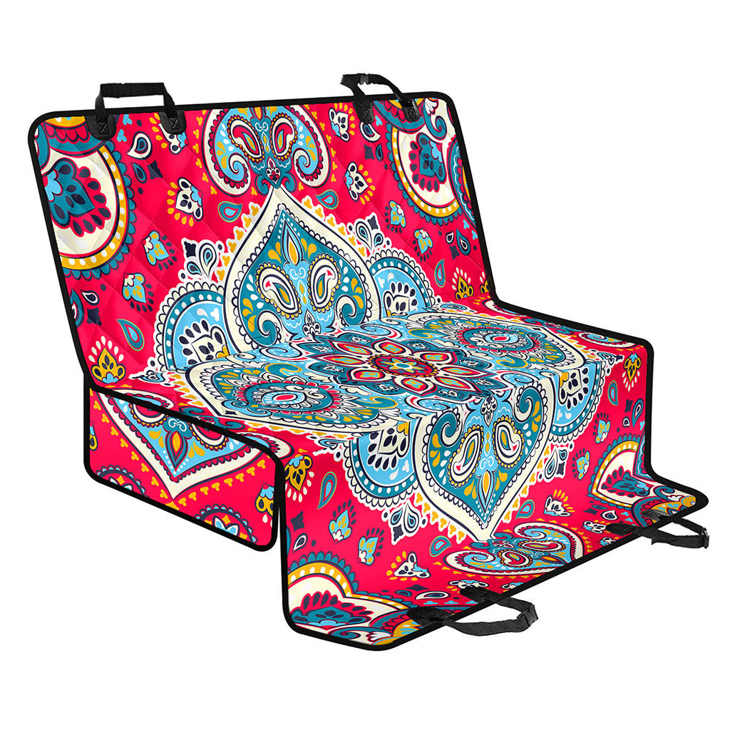 Floral Paisley Mandala Print Pet Car Back Seat Cover