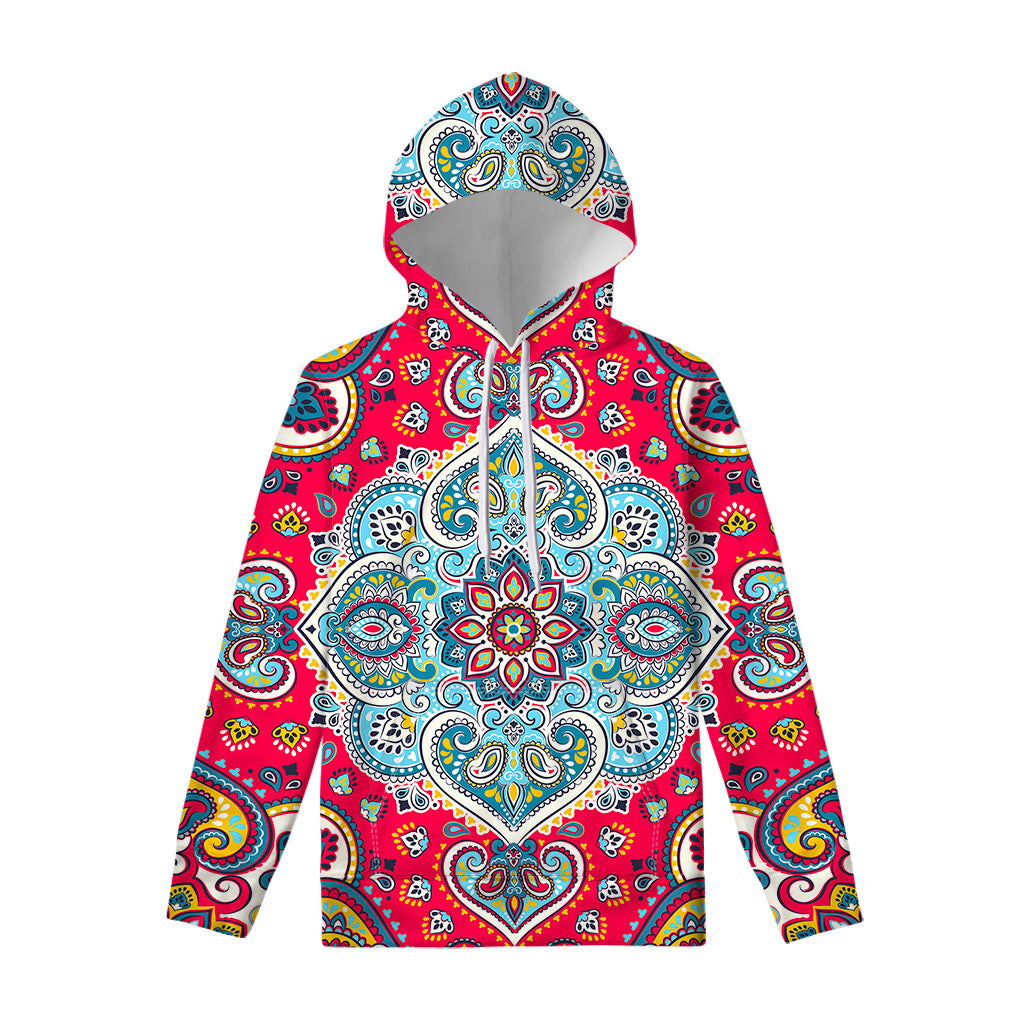 Floral Paisley Mandala Print Pullover Hoodie