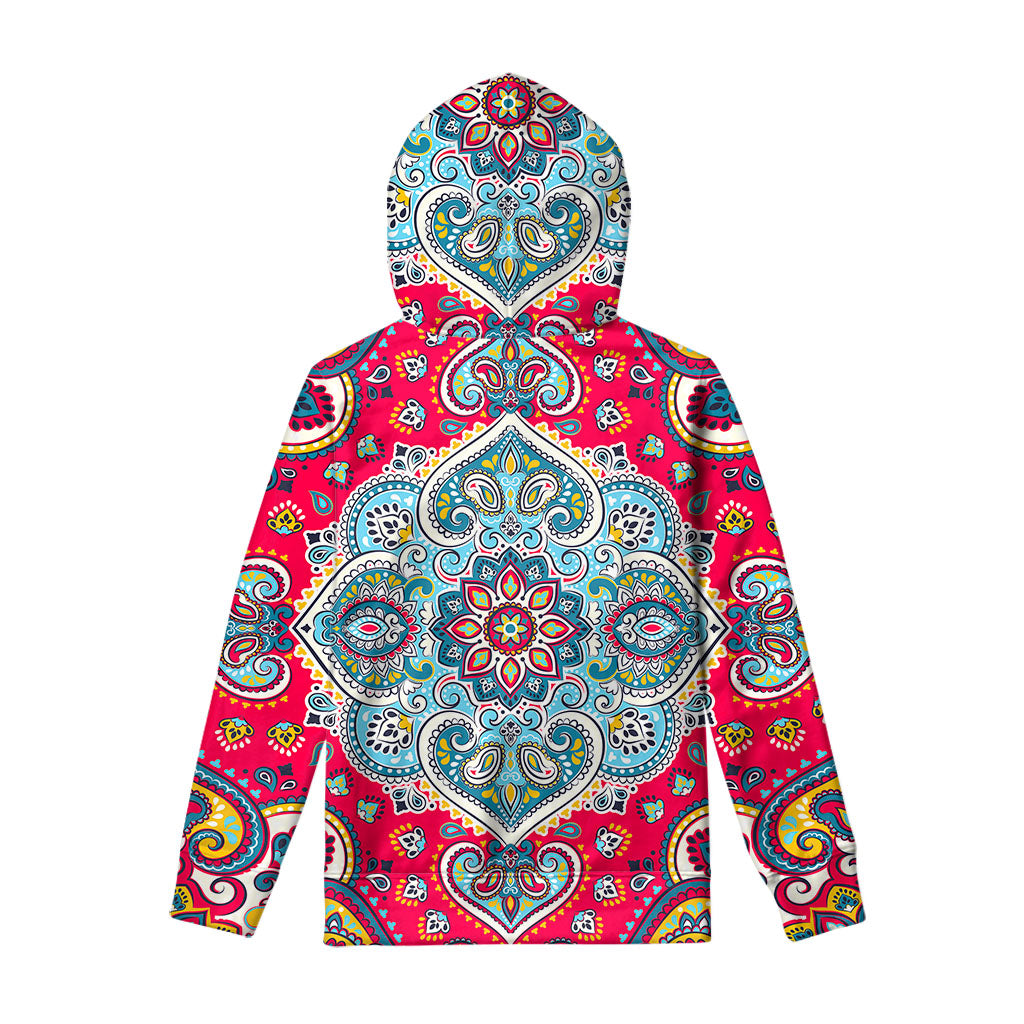 Floral Paisley Mandala Print Pullover Hoodie