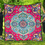 Floral Paisley Mandala Print Quilt