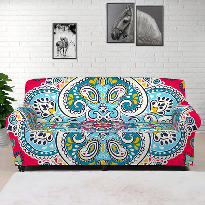Floral Paisley Mandala Print Sofa Cover
