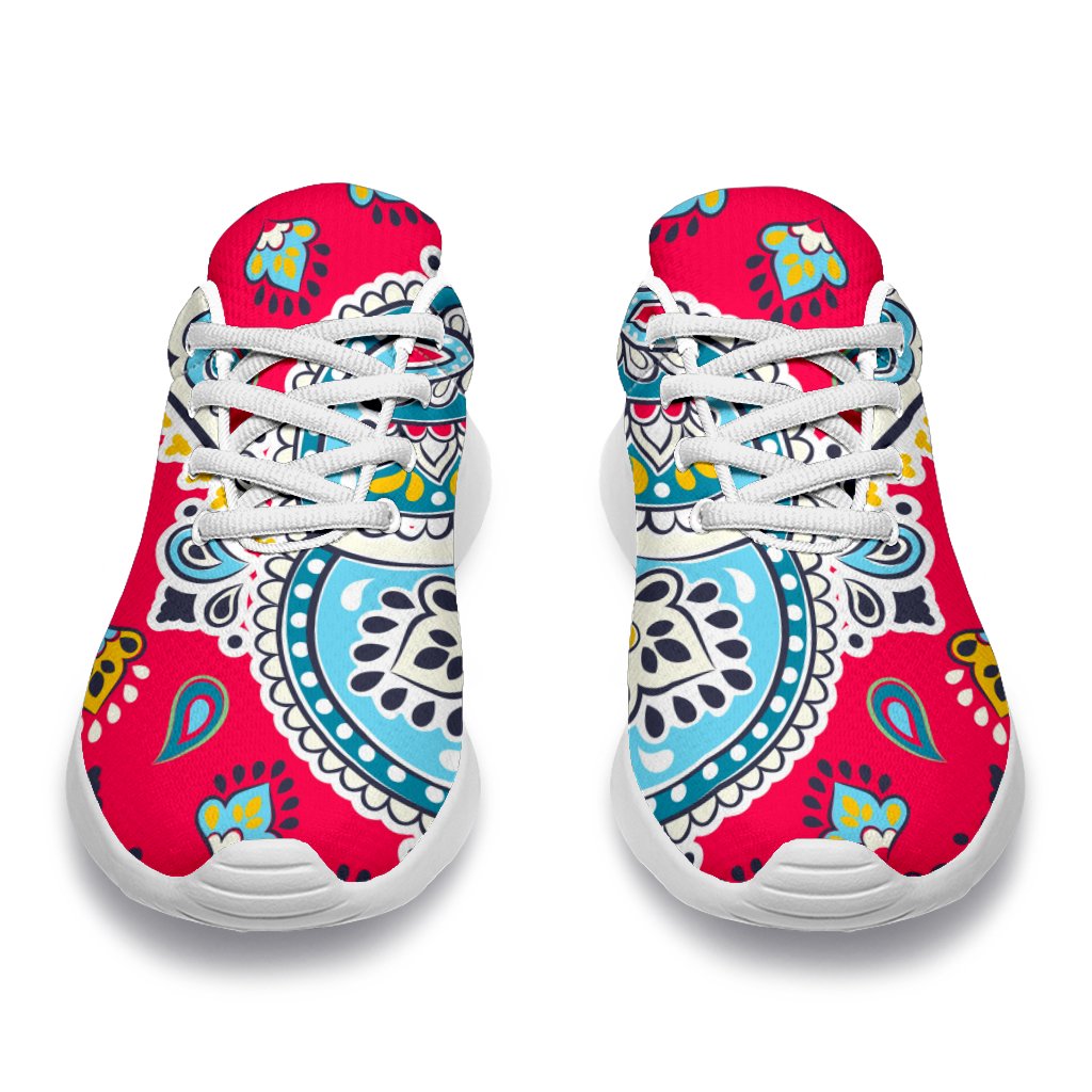Floral Paisley Mandala Print Sport Shoes GearFrost