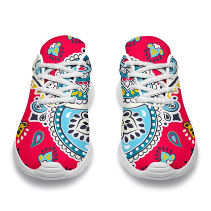 Floral Paisley Mandala Print Sport Shoes GearFrost