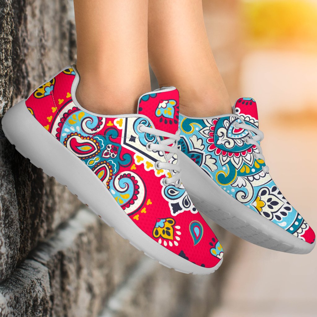 Floral Paisley Mandala Print Sport Shoes GearFrost