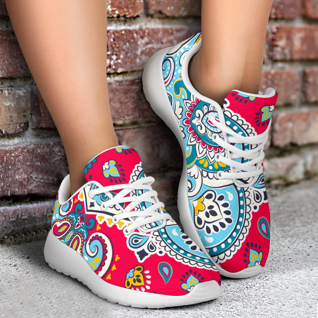 Floral Paisley Mandala Print Sport Shoes GearFrost